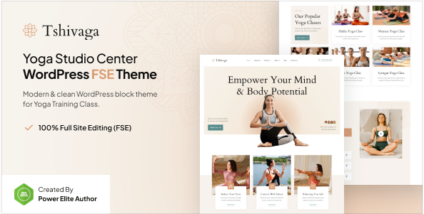 Tshivaga – Yoga Studio & Fitness WordPress Theme
