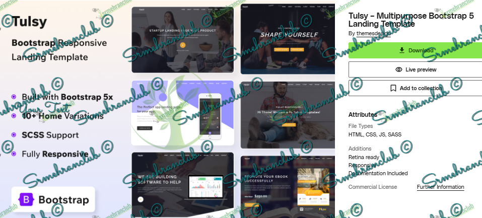 Tulsy Bootstrap 5 Landing Template Free Download – Multipurpose Design