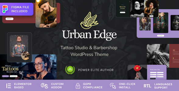 Urban Edge - Barbershop & Tattoo Studio Theme