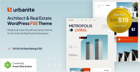 Urbanite – Architect & Real Estate WordPress Theme