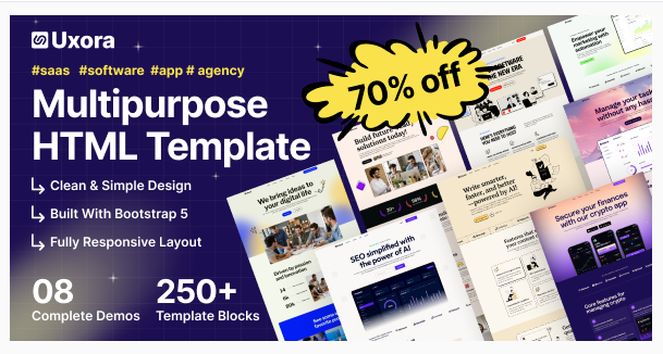 Uxora - Software, SaaS & Startup HTML5 Template