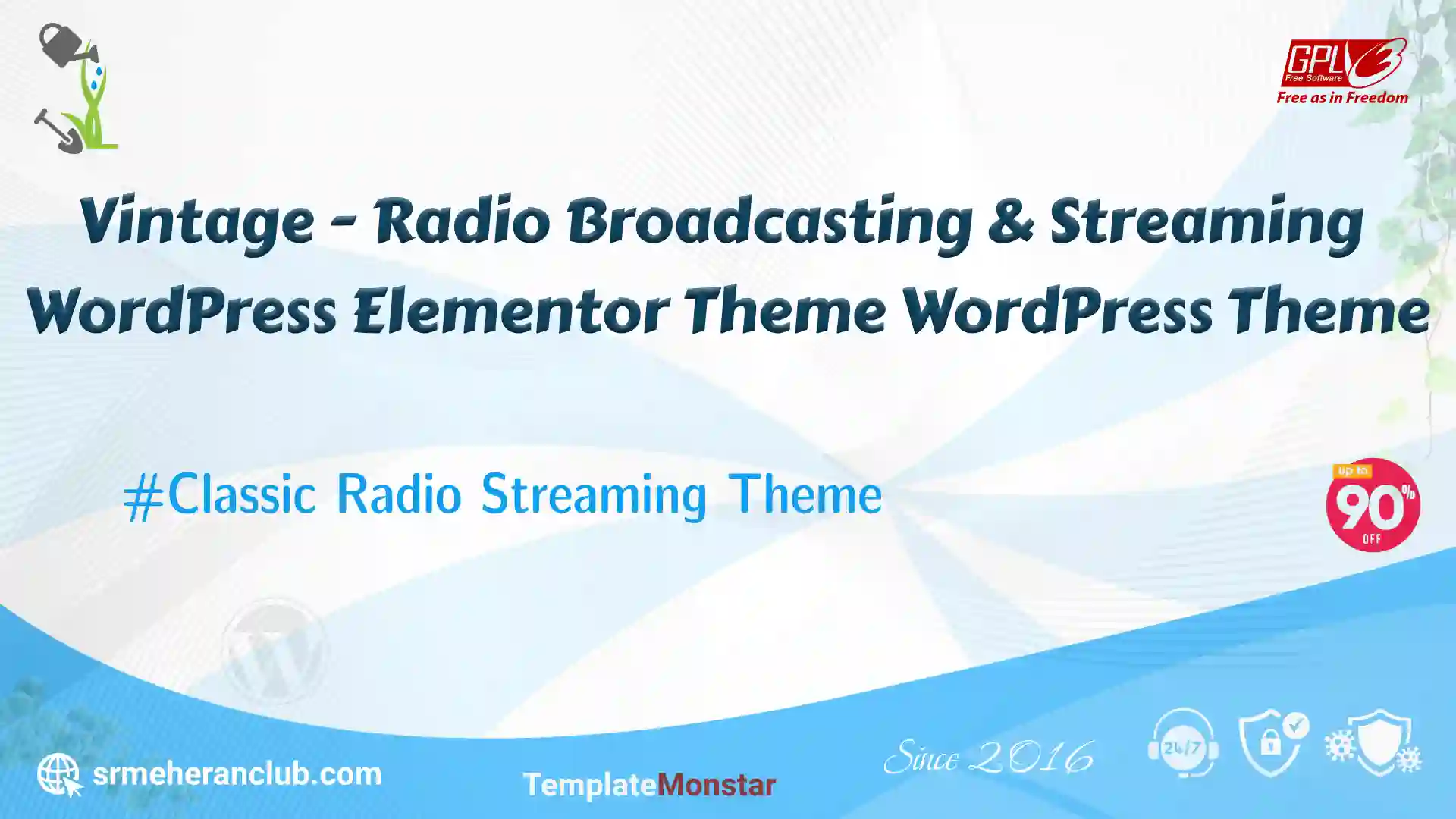 Vintage – Radio Broadcasting & Streaming WordPress Elementor Theme WordPress Theme — Theme by Templatemonster