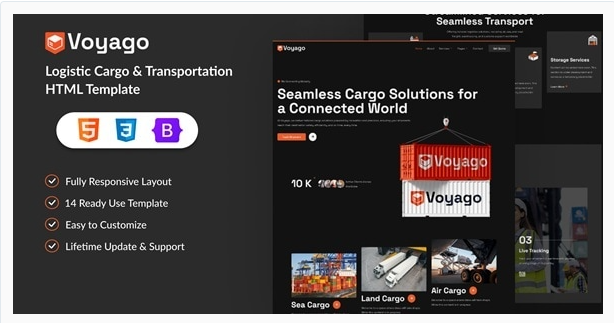 Voyago - Logistic Cargo & Transportation HTML