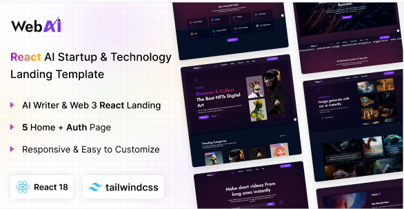 WebAi - AI Startup & Technology React Landing
