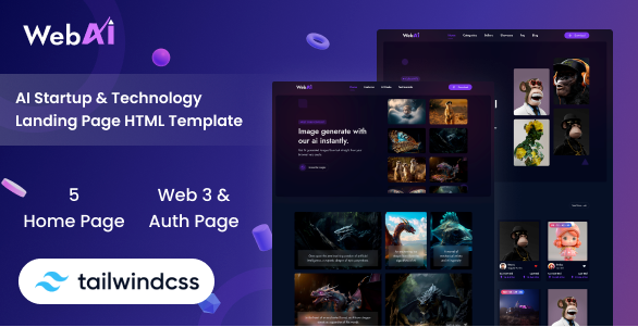 WebAi - AI Startup Technology Tailwind CSS Landing