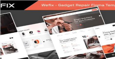 Wefix - Gadgets Repair & Services Figma Template