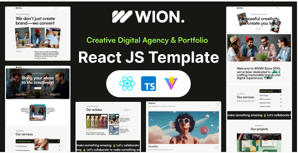 Wion - Creative Digital Agency React JS Tempalte