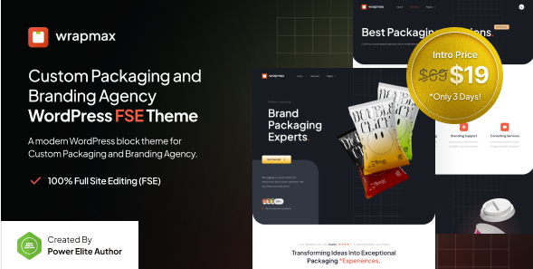 Wrapmax – Branding Agency FSE WordPress Theme
