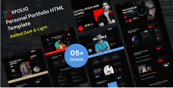 Xfolio – Personal Portfolio & CV Resume HTML