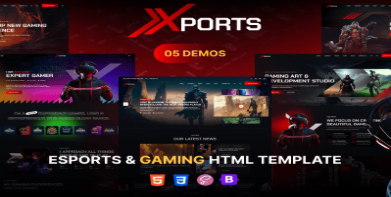 Xports - eSports and Gaming HTML Template
