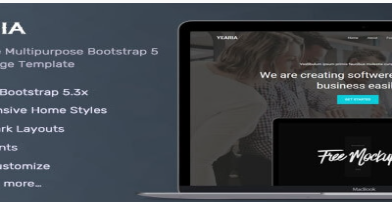 Yearia – Bootstrap 5 Multipurpose Landing Page
