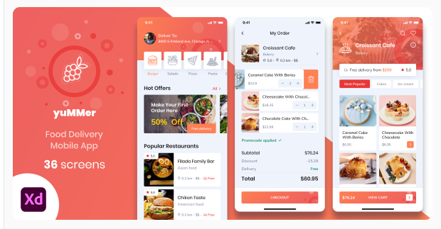 Yummer – Online Food Ordering React App (PWA)
