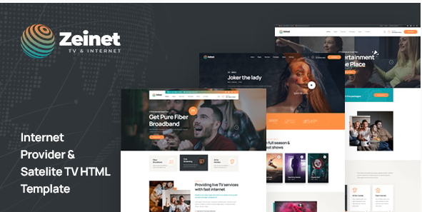 Zeinet - Internet Provider & Satellite TV HTML Tem
