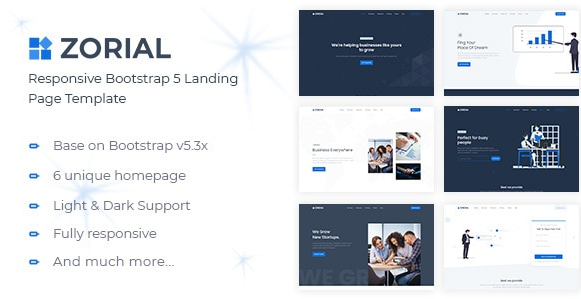 Zorial – Bootstrap 5 Landing Page Template