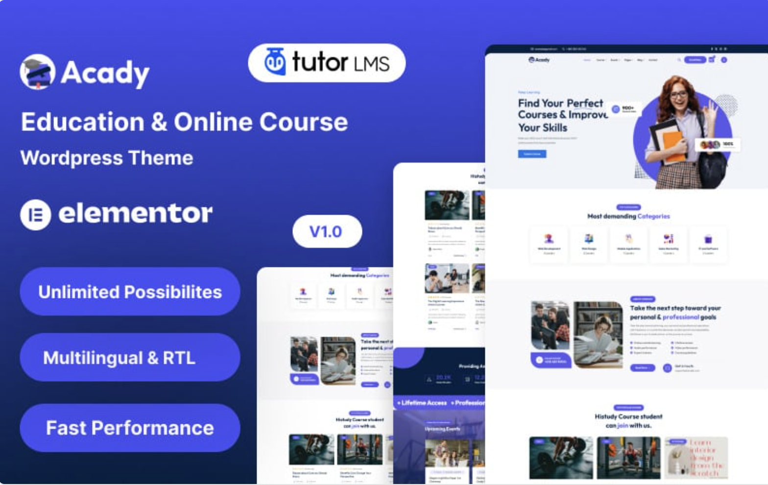 Acady - Education & Online Course WordPress Theme