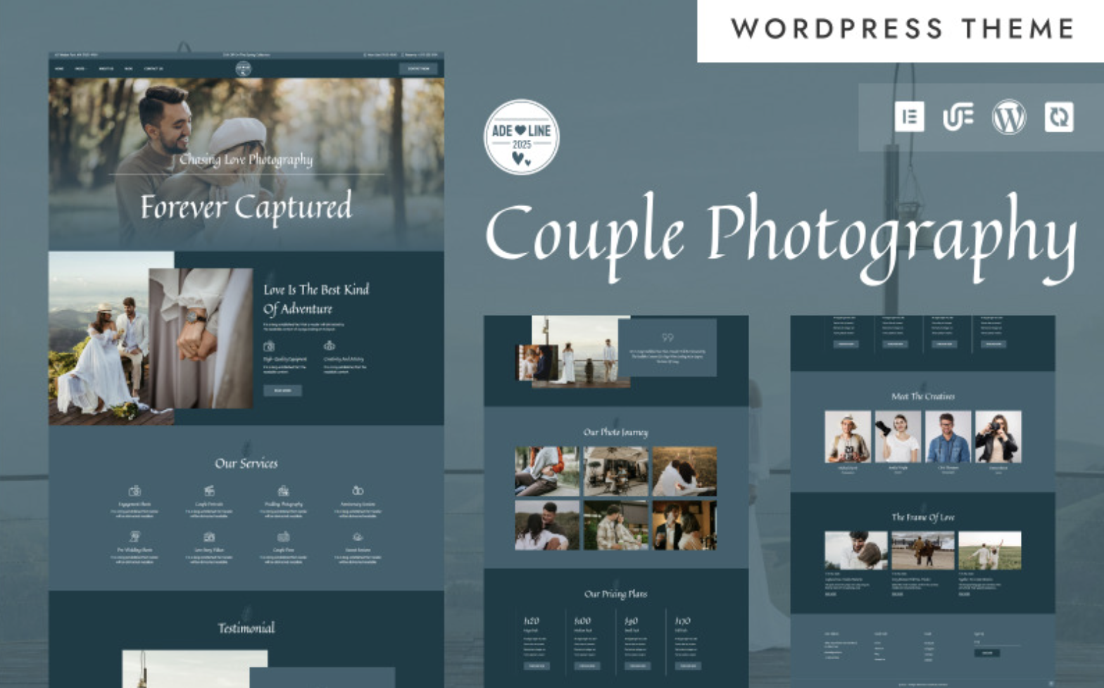 Ade Line - Pre-Wedding & Couple Photography WordPress Elementor Theme WordPress Theme