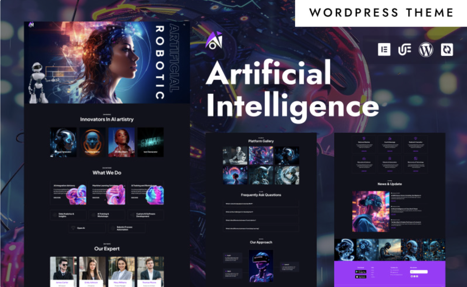 Aio - Artificial Intelligence & Machine Learning WordPress Elementor Theme WordPress Theme