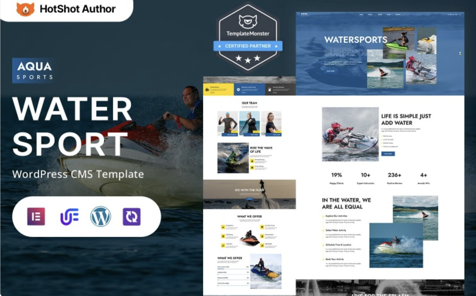 Aqua Venture - Swimming Academy And Training WordPress Elementor Theme WordPress Theme