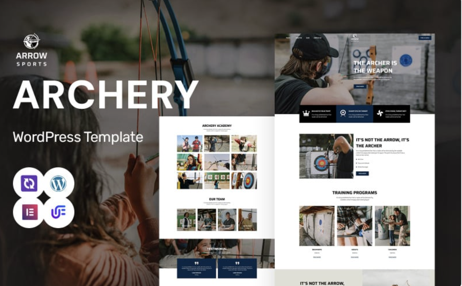 Arrow Sports - Archery Club And Training WordPress Elementor Theme WordPress Theme