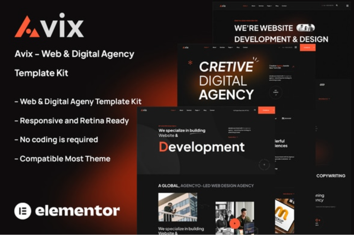 Avix - Web and Digital Agency Template Kit