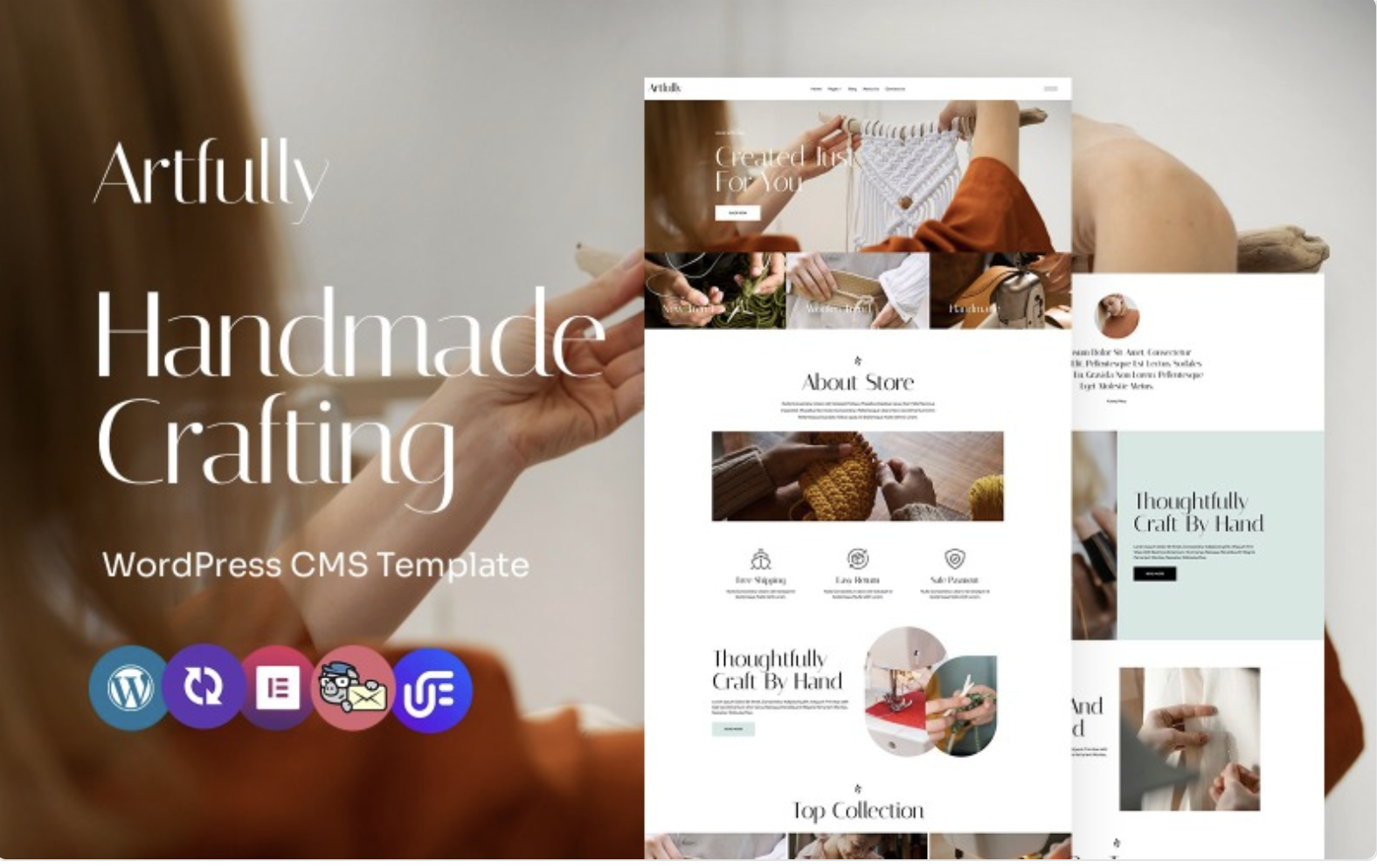 Artfully - Handmade And Crafting Multipurpose WordPress Elementor Theme WordPress Theme
