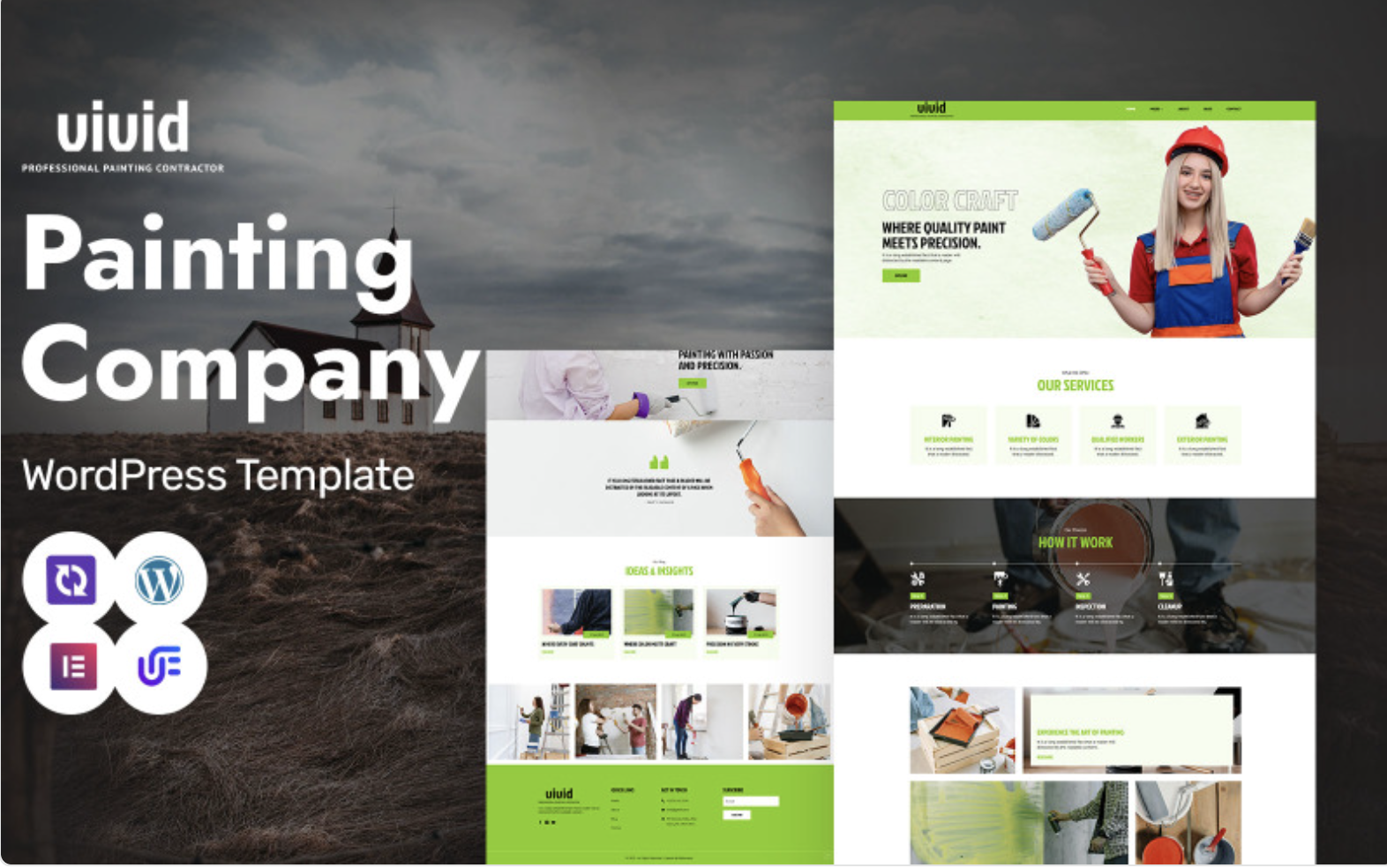Vivid - Professional Painting Services WordPress Elementor Theme WordPress Theme