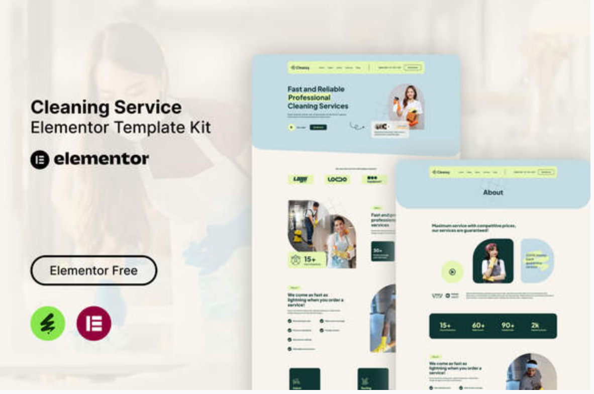 Cleansy - Cleaning Service Elementor Template Kit