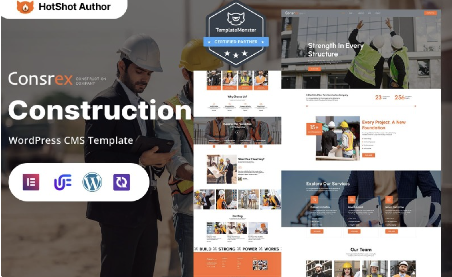 Consrex - Construction, Industrial And Contractor WordPress Responsive Theme WordPress Theme