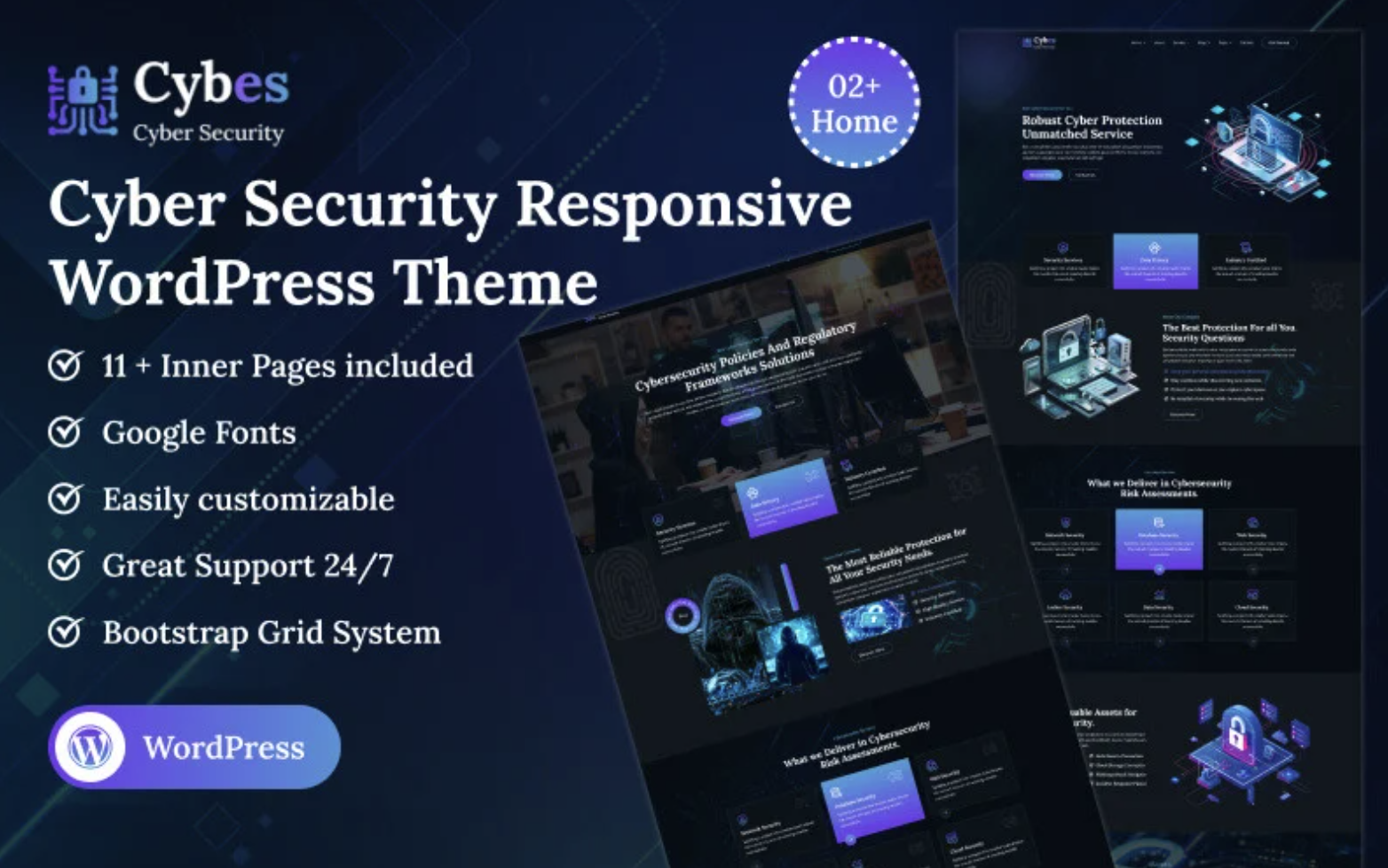 Cybes - Cyber Security Responsive WordPress Theme