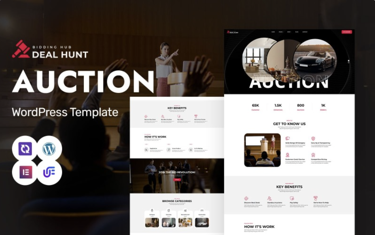 Deal Hunt - Auctions, Marketplace And Antique Sales WordPress Elementor Theme WordPress Theme