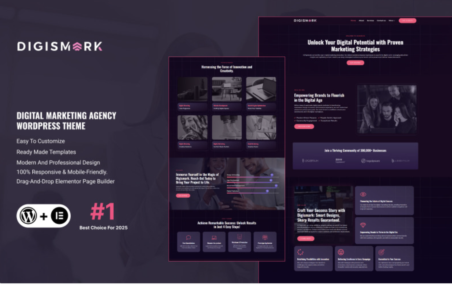 Digimo - A Digital Marketing Agency Elementor Theme WordPress Theme