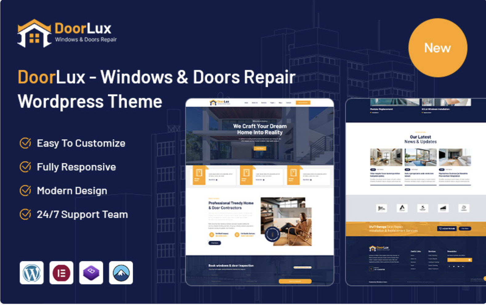 Doorlux – Windows and Doors Servicing WordPress Theme