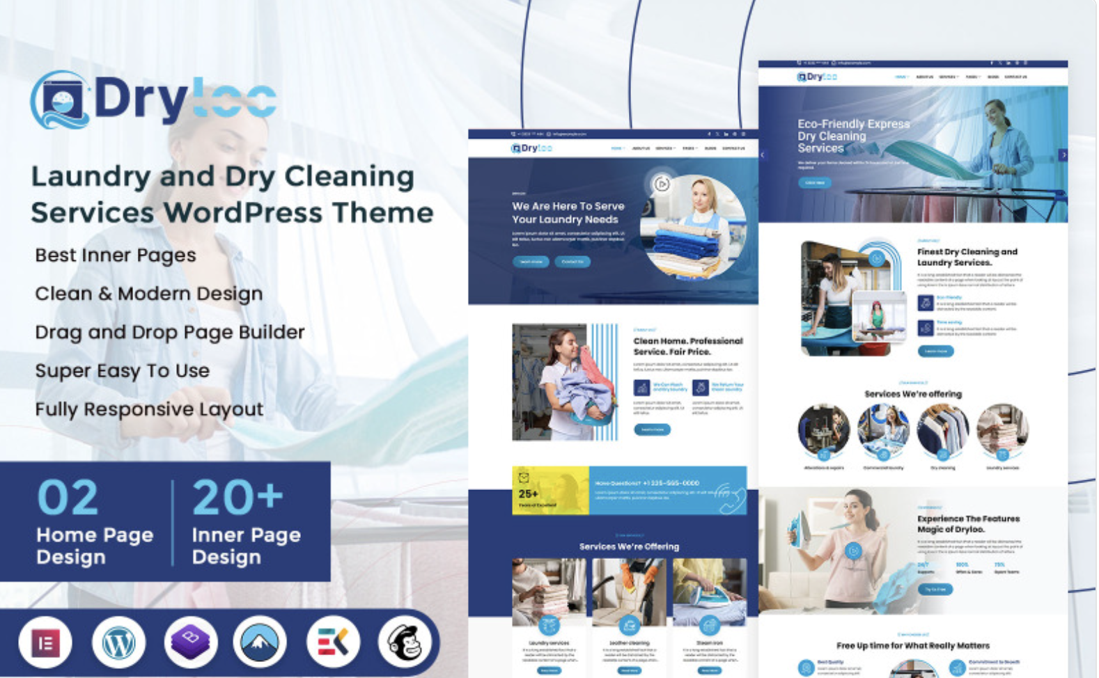 Dryloo - Laundry and Dry Cleaning Services WordPress Theme