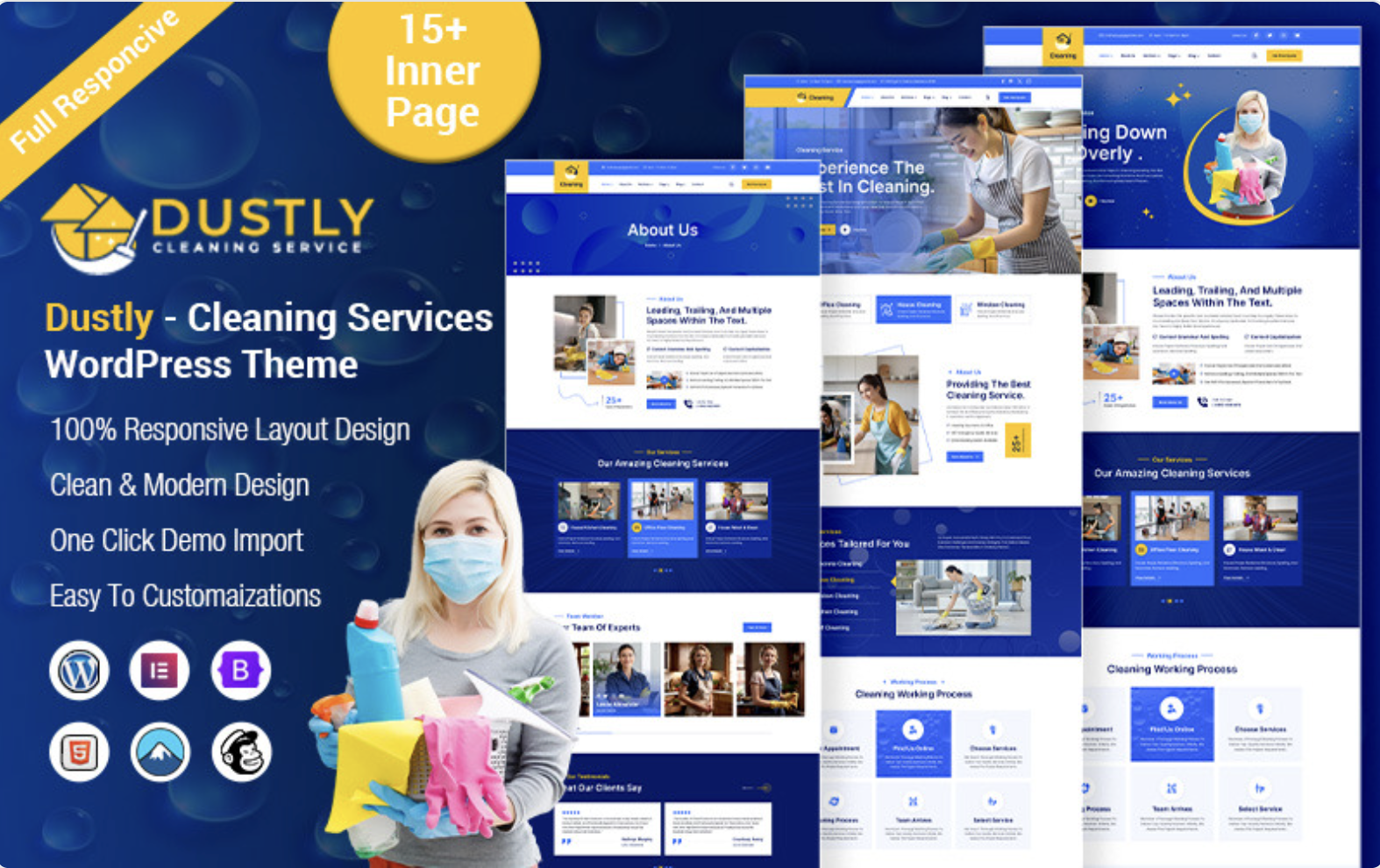 Dustly - Cleaning Services WordPress Theme