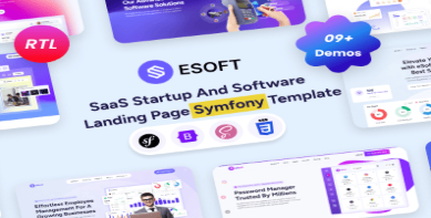 eSoft - SaaS Startup & Software Symfony Landing Pa