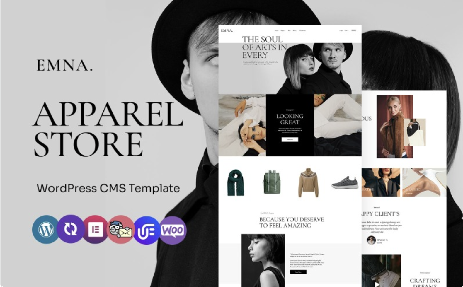 Emna - Apparels And Clothing Multipurpose WordPress Elementor Theme WordPress Theme