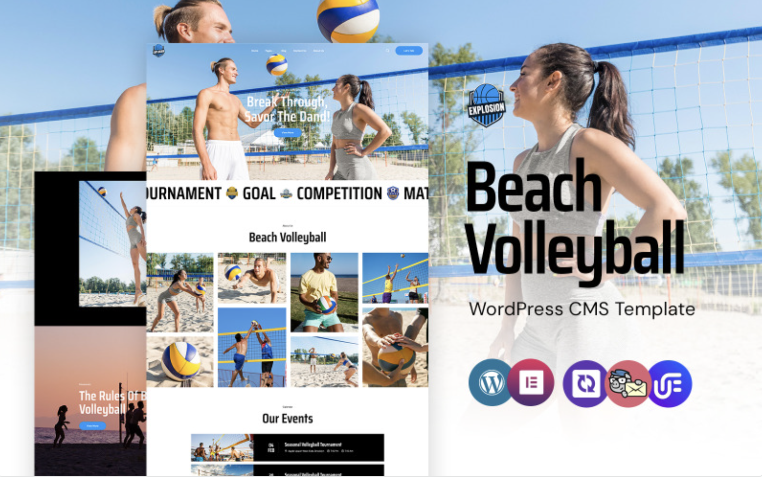 Explosion - Volleyball Academy And Coaching WordPress Elementor Theme WordPress Theme