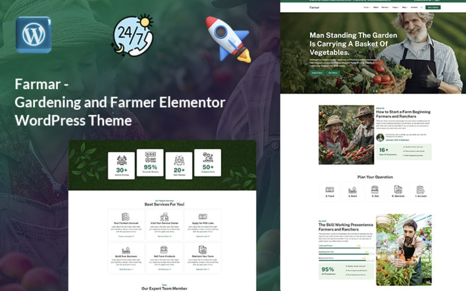 Farming - Modern Farming & Agriculture WordPress Elementor Theme WordPress Theme