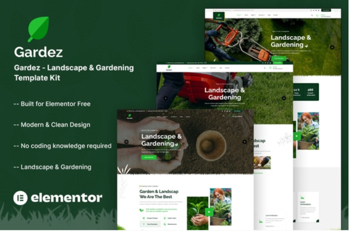 Gardez - Landscape & Gardening Elementor Template Kit