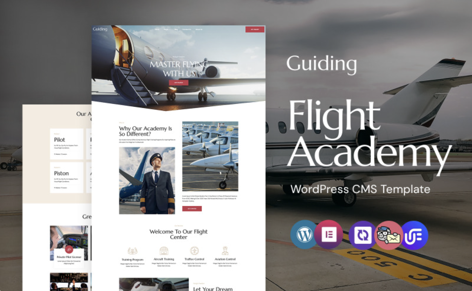 Guiding - Flight School And Private Airline WordPress Elementor Theme WordPress Theme