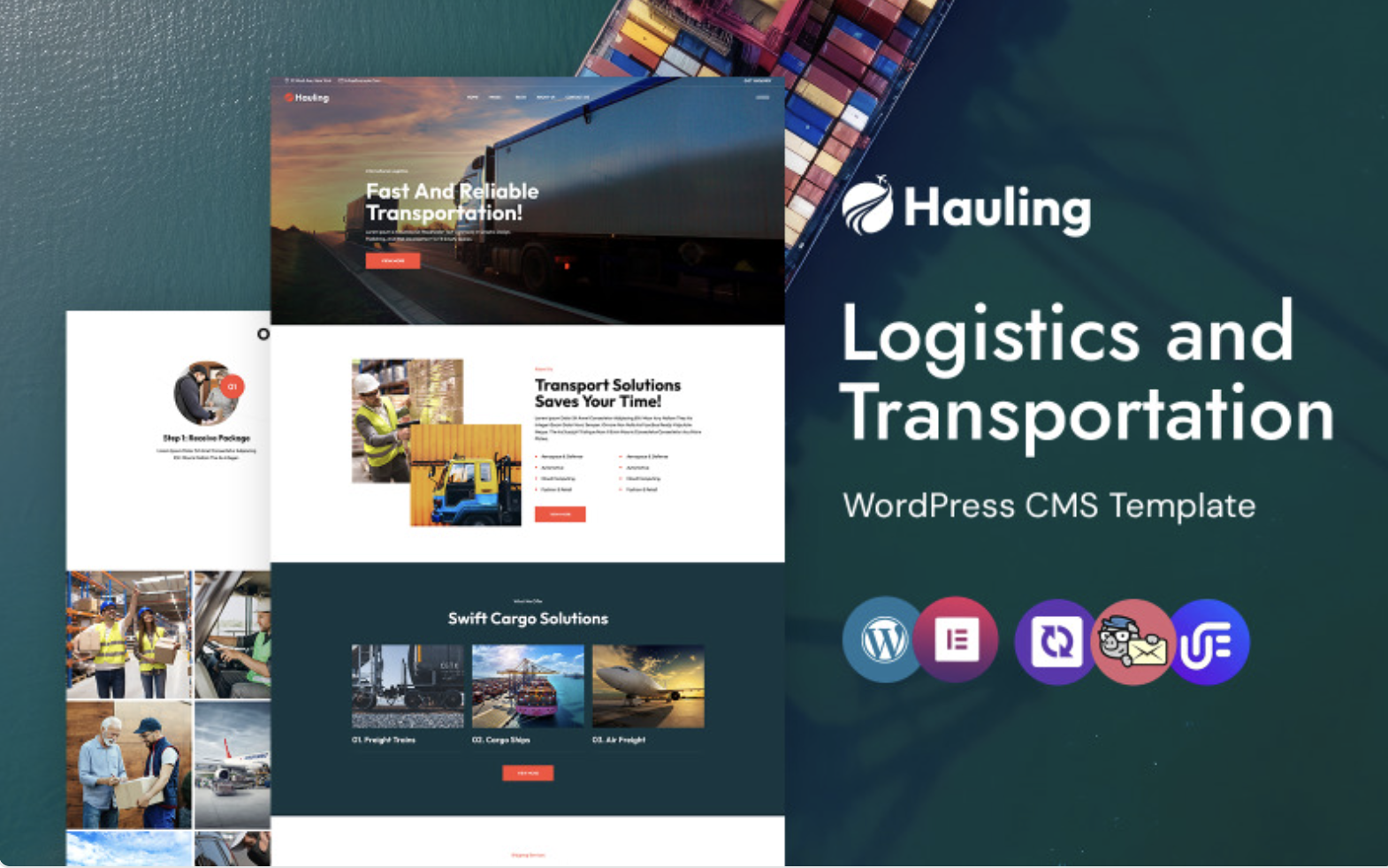 Hauling - Logistics, Transportation And Cargo Services WordPress Elementor Theme WordPress Theme