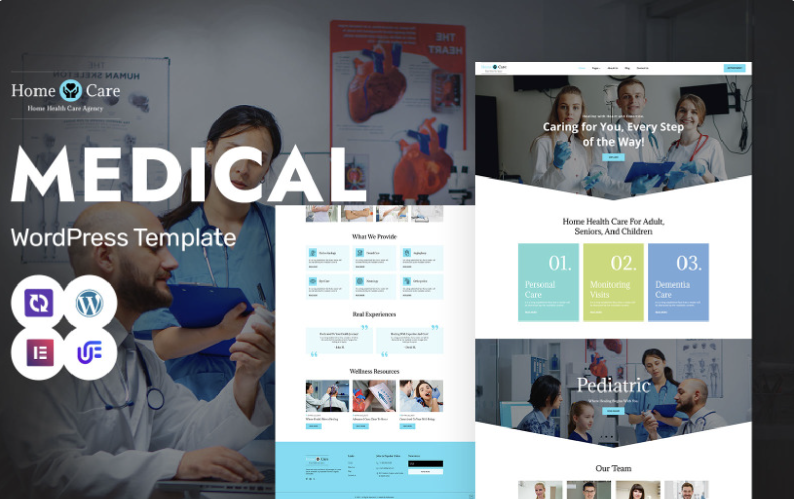 Home Care - Elderly Care And Nursing Services WordPress Elementor Theme WordPress Theme