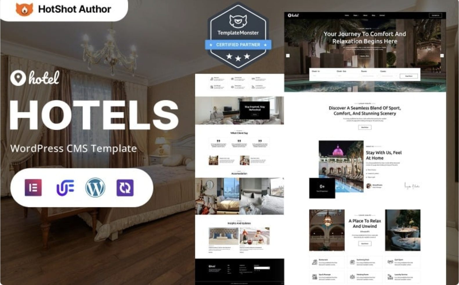 Hotel - Luxury Hotel And Resort WordPress Elementor Theme WordPress Theme