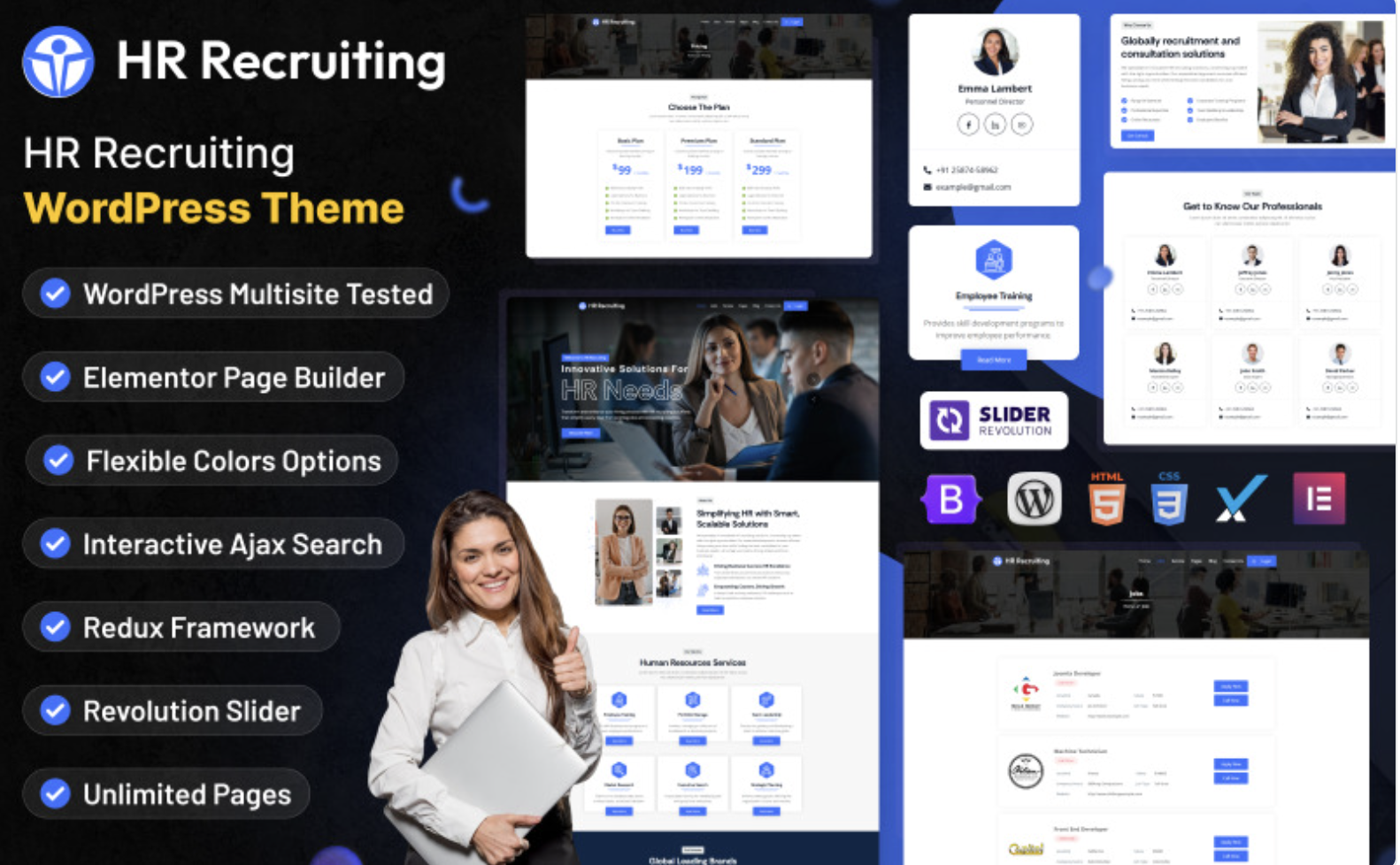 HR Recruiting Elementor WordPress Theme