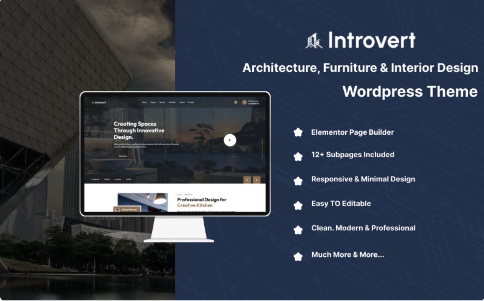 Introvert - Architecture, Furniture & Interior Design WordPress Theme