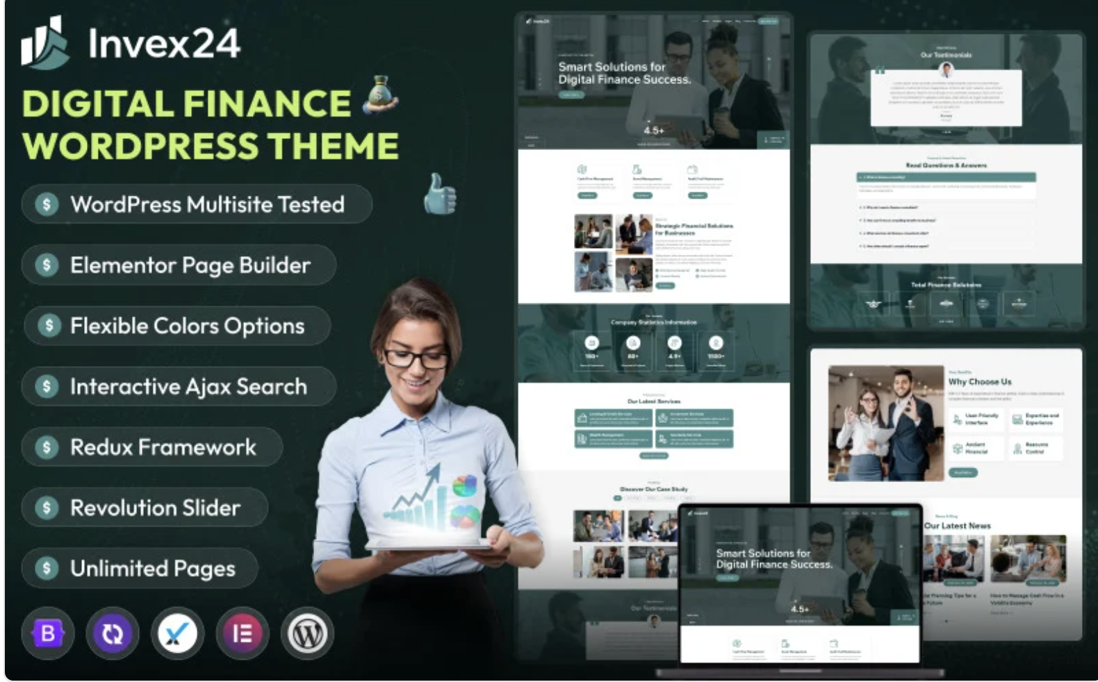 Invex24 - Finance WordPress Theme