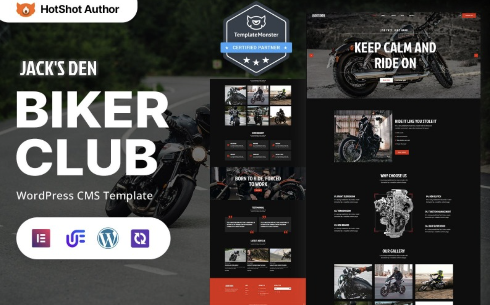 Jack's Den - Motorcycle Club And Biker Community WordPress Responsive Theme WordPress Theme