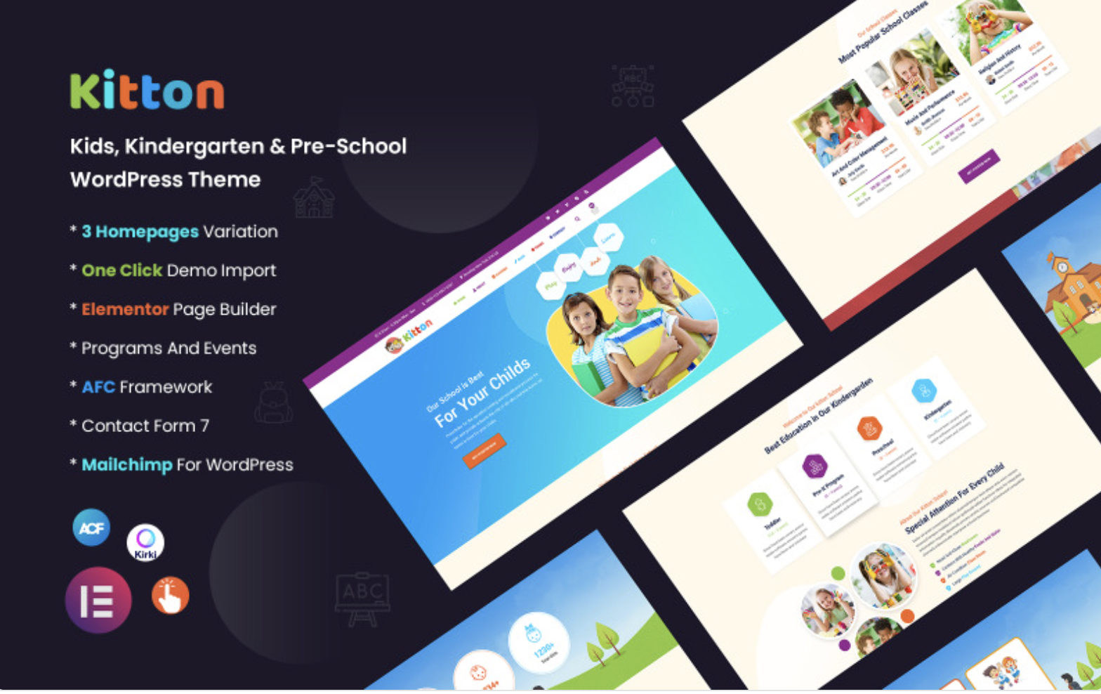 Kitton - Kids, Kindergarten & Pre-School WordPress Theme