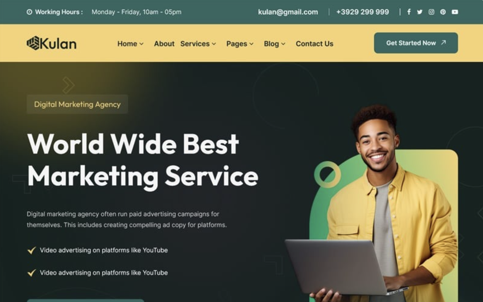 Kulan - Digital Marketing Agency WordPress Theme