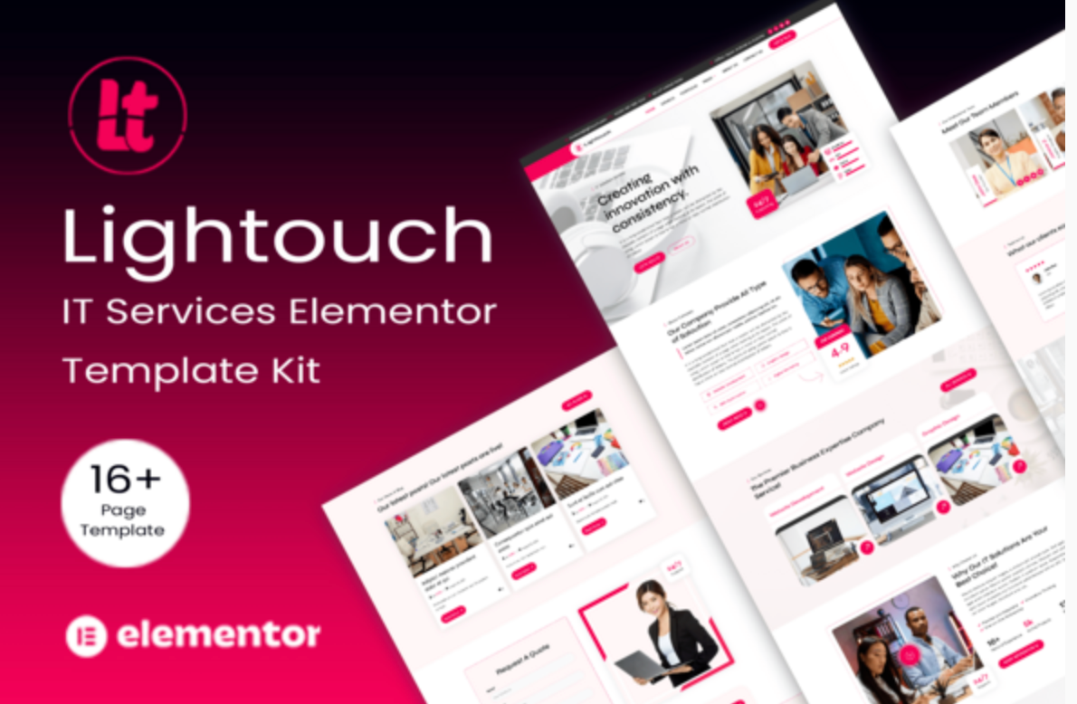 Lightouch - IT Solutions Elementor Template kit